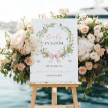 Boho Rustic Baby in Bloom Bow Baby Dusche Willkomm