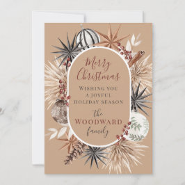 Boho Rustic Christmas Wassercolor Feiertagskarte
