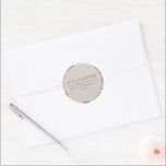 Boho Rustic Floral Bouquet Elegante Rücksendeadres Runder Aufkleber<br><div class="desc">Boho Rustic Floral Bouquet Elegant Save the Date Rücksendeadresse Klassisches Rundstickeretikett</div>