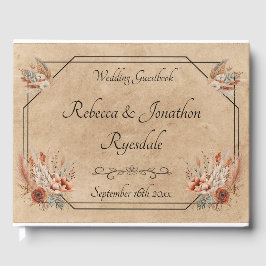 Boho Rustic Floral Wedding Guest Book Gästebuch
