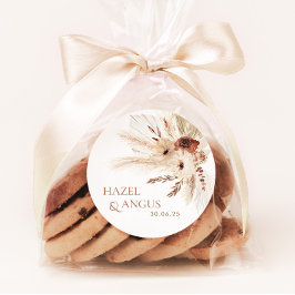 Boho Rustic Gastgeschenk Hochzeit Aufkleber