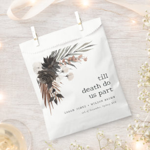 Boho Rustic Gothic Rust Black Botanical Wedding Geschenktütchen