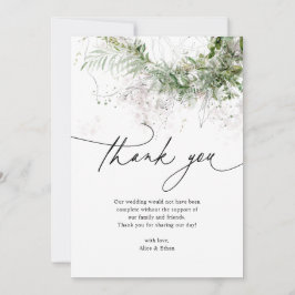 Boho Rustic Greenery Mariage Merci