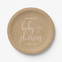 Boho Rustic Kraft Gender Neutral Baby Dusche