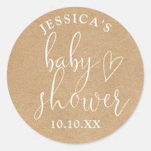Boho Rustic Kraft Neutral Baby Dusche Gefallen