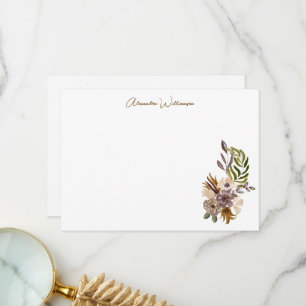 Boho Rustic Nature Botanical Custom Brautparty Dankeskarte