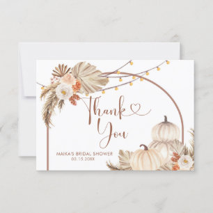 Boho Rustic Pumpkin Fall in der Liebe Danke Karte