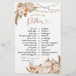 Boho Rustic Pumpkin Fall in der Liebe würde sie eh