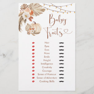 Boho Rustic Pumpkin Fall in Liebe Baby Tracks Spie
