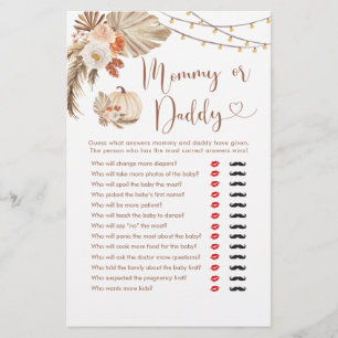 Boho Rustic Pumpkin Fall in Liebe Mommy oder Daddy