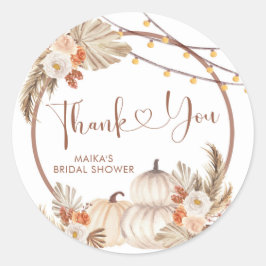 Boho Rustic Pumpkin Fall Liebe Danke Sticker