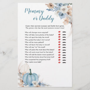 Boho Rustic Pumpkin Fall Mommy oder Daddy Games