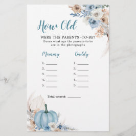 Boho Rustic Pumpkin Fall wie alt die Eltern