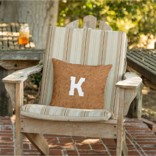 Boho Rustic Textured Wood braun personalisiert Kissen