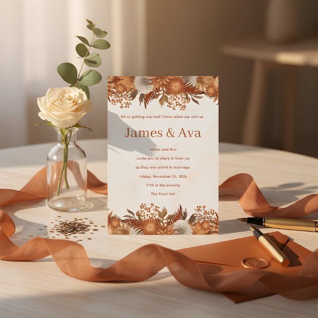 Boho Rustic Theme wedding Invitation Einladung (Von Creator hochgeladen)