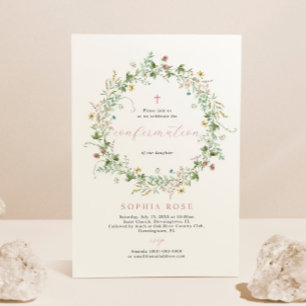 Boho Rustic Wildblumen Bestätigung Einladung
