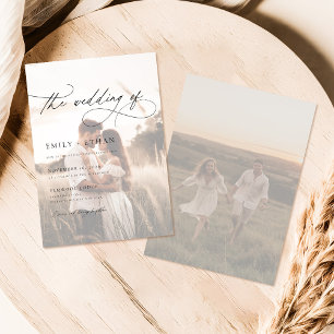 Boho-Rustikal-Overlay-Foto-Hochzeit Einladung