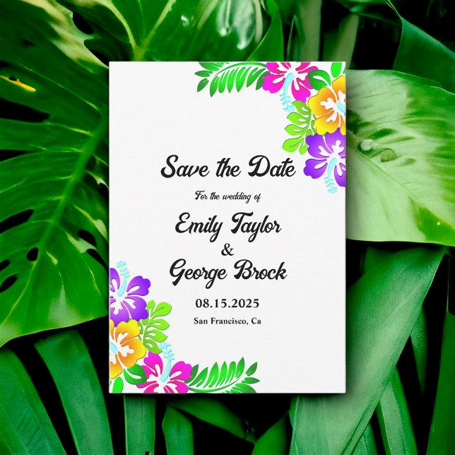 Boho Rustikale farbenfrohe Rose Sommerblumenhochze Save The Date (Von Creator hochgeladen)