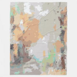 Boho rustikale Retroorange,taupe,braun,aquamarin a Fleecedecke