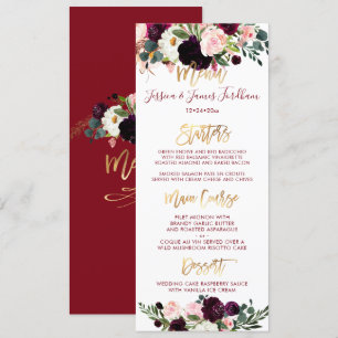 Boho Rustikale Wasserfarben-Blumen Gold Schrift Me Einladung