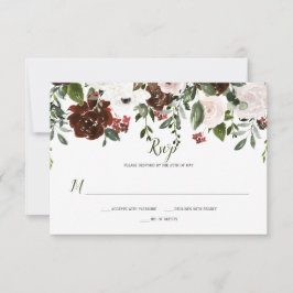 Boho Rustikale Wasserfarben-Blumentopf RSVP Karte