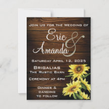 Boho rustique chic invitation de mariage de tourne