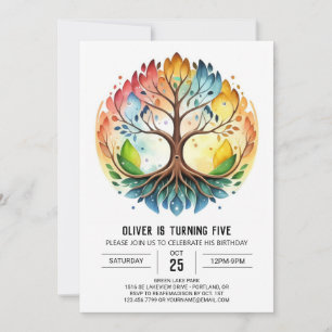 Boho Sacred Tree Birthday Einladung
