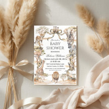 Boho Safari Animals Gender Neutral Baby Shower