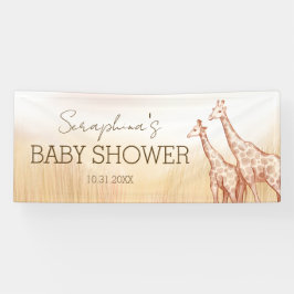 Boho Safari Giraffe Babydusche Banner