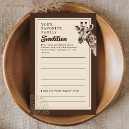 Boho Safari Giraffe Familienberatungskarte