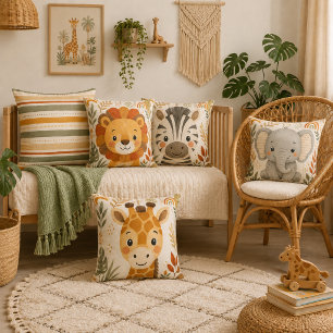 Boho-Safari-Streifen-Kinderzimmer Kissen