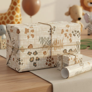 Boho-Safari-Tierdrucke Weben ID1274 Geschenkpapier