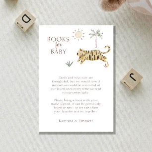 Boho Safari Watercolor Babydusche Bücher für Baby Begleitkarte