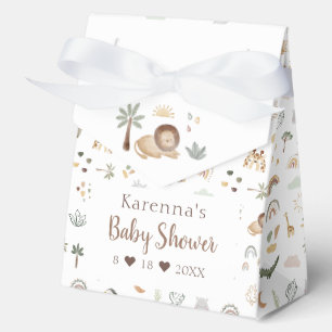 Boho Safari Watercolor Babydusche Geschenkschachtel