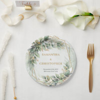Boho sage eucalyptus verlasst Glitzer Hochzeit