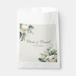 Boho Sage Green und Elfenbein Blume Hochzeit Geschenktütchen