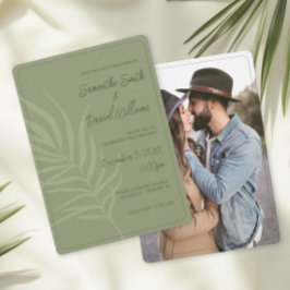 Boho Sage Green Wedding Einladung
