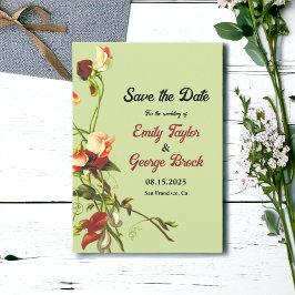 Boho Sage Greenery Elegante Rose Blumenzwiese Save The Date