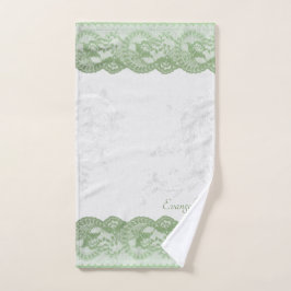 Boho Sage Imitats Lace Personalisiert Handtuch