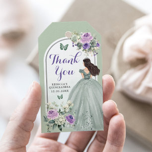 Boho Sage Lilac Rose Girl 15 Años Vielen Dank Geschenkanhänger
