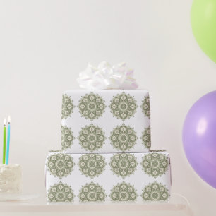 Boho Salbeigrün Mandala Geschenkpapier