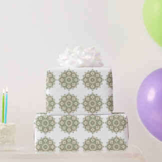 Boho Salbeigrün Mandala Geschenkpapier