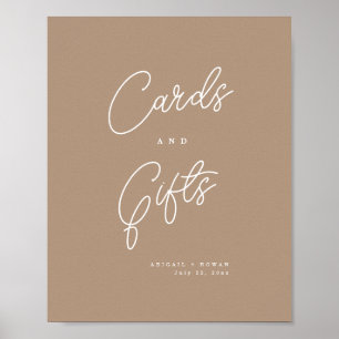 Boho-Sand-Minimalist-Script-Karten & Geschenke Sch Poster