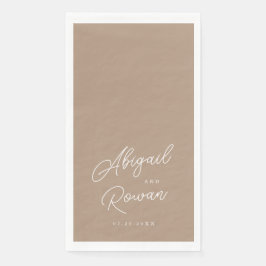 Boho-Sand-Schrift-Minimalist-Hochzeitsgasttücher Serviette