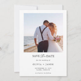 Boho Save the Date Foto Minimalistisch Save the Da Einladung
