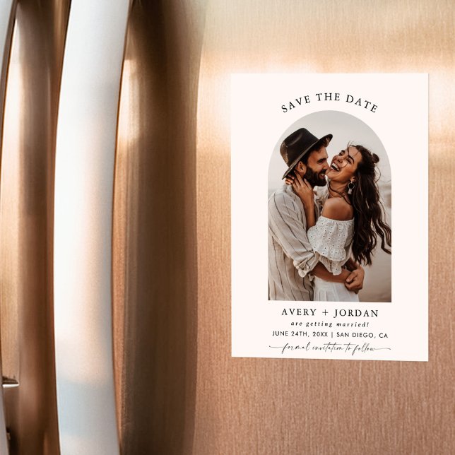 Boho Save the Date, Foto Save the Date Minimalisti Magneteinladung (Von Creator hochgeladen)