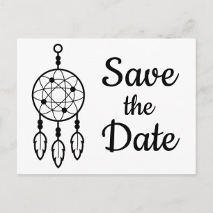 Boho Save The Date Traumfänger Hochzeit Verlobung Postkarte