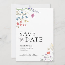 Boho Save the Date, Wildblume Save the Date Einladung