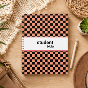 Boho-Schachbrett-Binder   Trendiger Rückkehr-in-di Planer