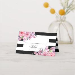 Boho schicke Hochzeit. Garten Blume. Moderne Blume Platzkarte